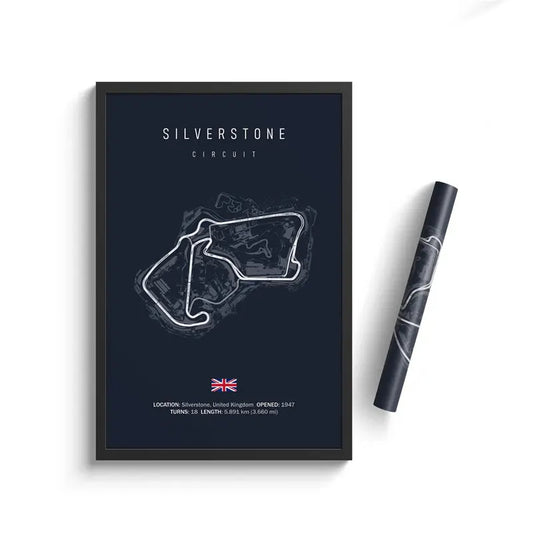 Silverstone F1 Track Circuit Wall Art Aesthetic Motorsport : No frame image 0