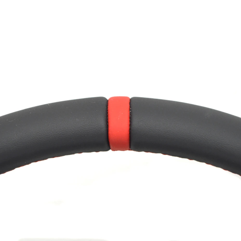 Volkswagen Leather Flat Bottom Steering Wheel MK7 Red Stitching GTI Edition image 3