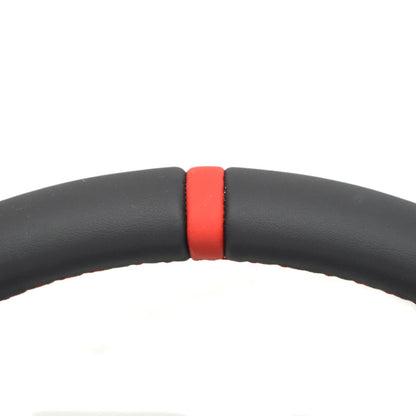 Volkswagen Leather Flat Bottom Steering Wheel MK7 Red Stitching GTI Edition image 3