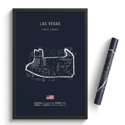Las Vegas F1 Track Circuit Wall Art Aesthetic Motorsport Race Poster : No Frame image 0