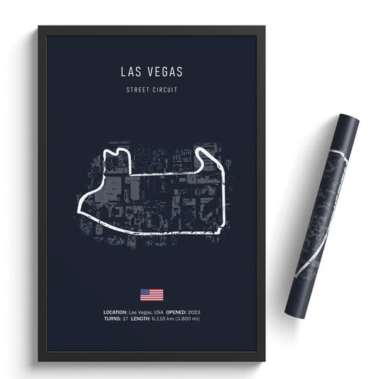 Las Vegas F1 Track Circuit Wall Art Aesthetic Motorsport Race Poster : No Frame image 0