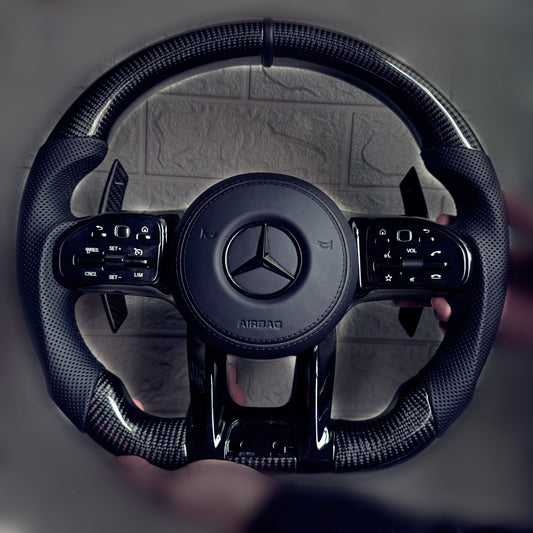 Mercedes Benz Custom AMG Carbon Fibre Steering Wheel C63 S63 C63S CLS63 E63 CLE image 0