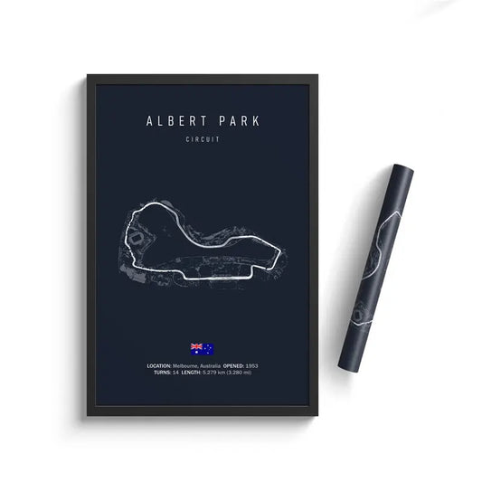 Albert Park F1 Track Circuit Wall Art Aesthetic Motorsport : No frame image 0