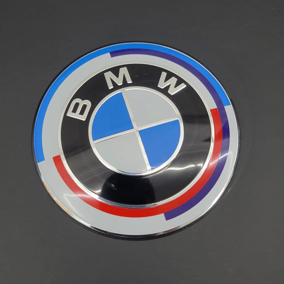 50th Anniversary 3 Hole Bonnet & Boot Badge For BMW | 82mm