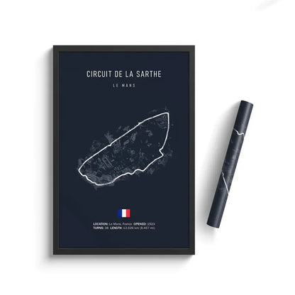 Circuit De La Sarthe F1 Track Circuit Wall Art Aesthetic Motorsport : No frame image 0