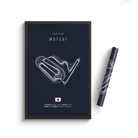 MOTEGI F1 Track Circuit Wall Art Aesthetic Motorsport Race Poster : No frame image 0