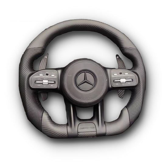 Mercedes-Benz Custom AMG Matte Carbon Fibre Flat Bottom Steering Wheel image 0