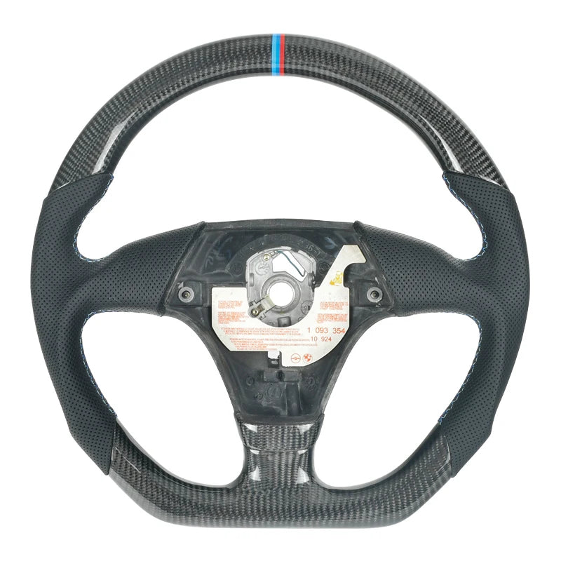 BMW E36 E31 Carbon Fibre Perforated Leather Steering Wheel 1991-99 Flat Bottom image 0