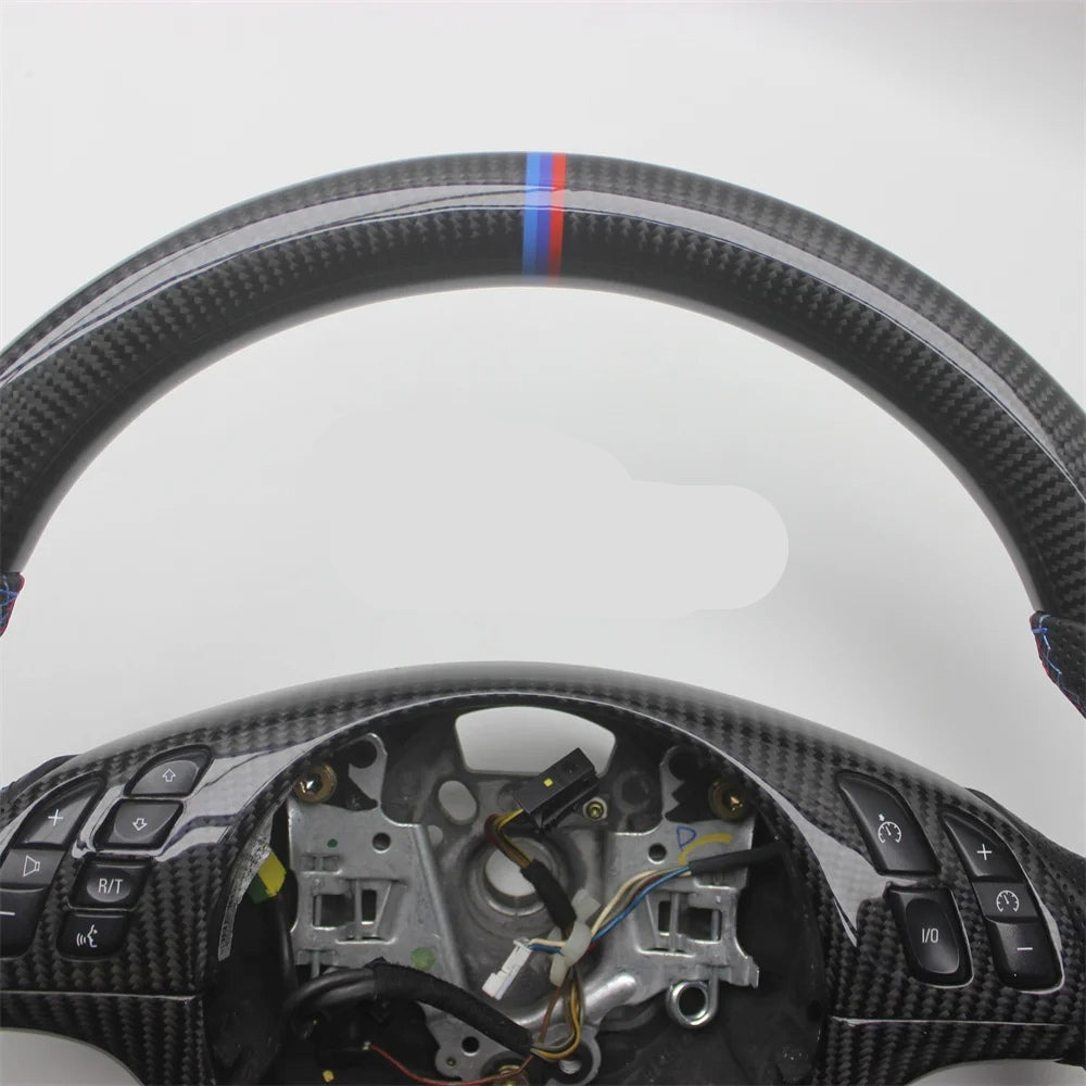 BMW Carbon Fibre Steering Wheel with Leather for BMW E46 3 Series 1997-2006 image 1