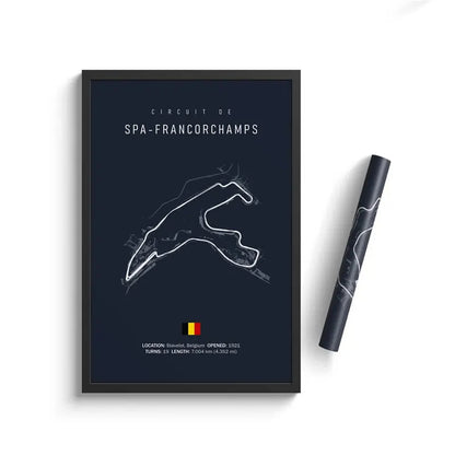 SPA- Francorchamps F1 Track Circuit Wall Art Aesthetic Motorsport : No frame image 0