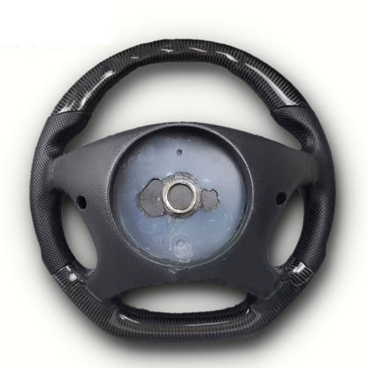 Mercedes Benz Carbon Fibre Flat Bottom Steering Wheel R230 W219 W209 W211 CLK image 2
