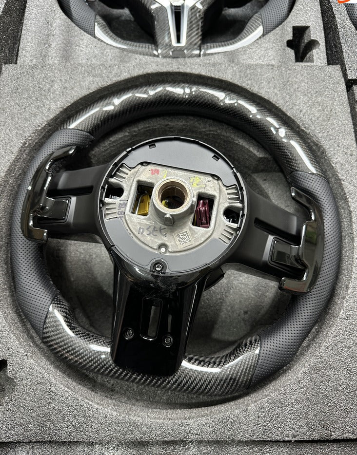 Mercedes-Benz AMG Carbon Fibre & Leather Flat Bottom Steering Wheel image 5