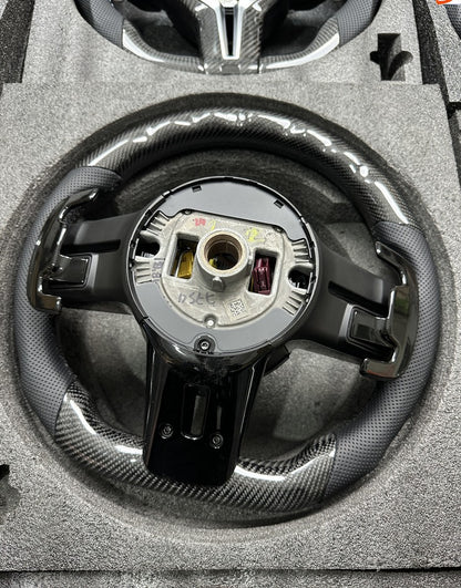 Mercedes-Benz AMG Carbon Fibre & Leather Flat Bottom Steering Wheel image 5