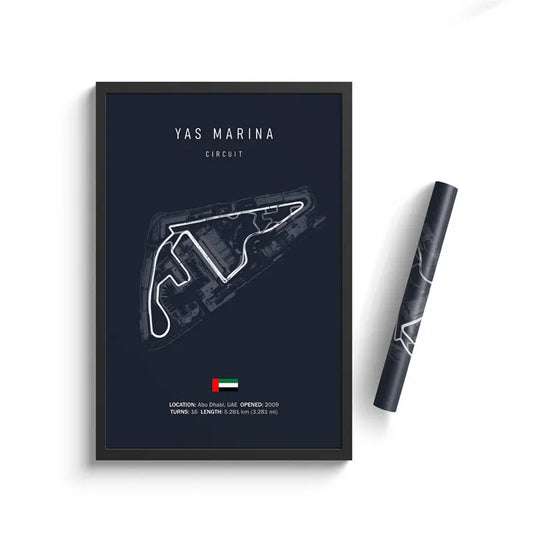 Yas Marina F1 Track Circuit Wall Art Aesthetic Motorsport Race Poster : No frame image 0