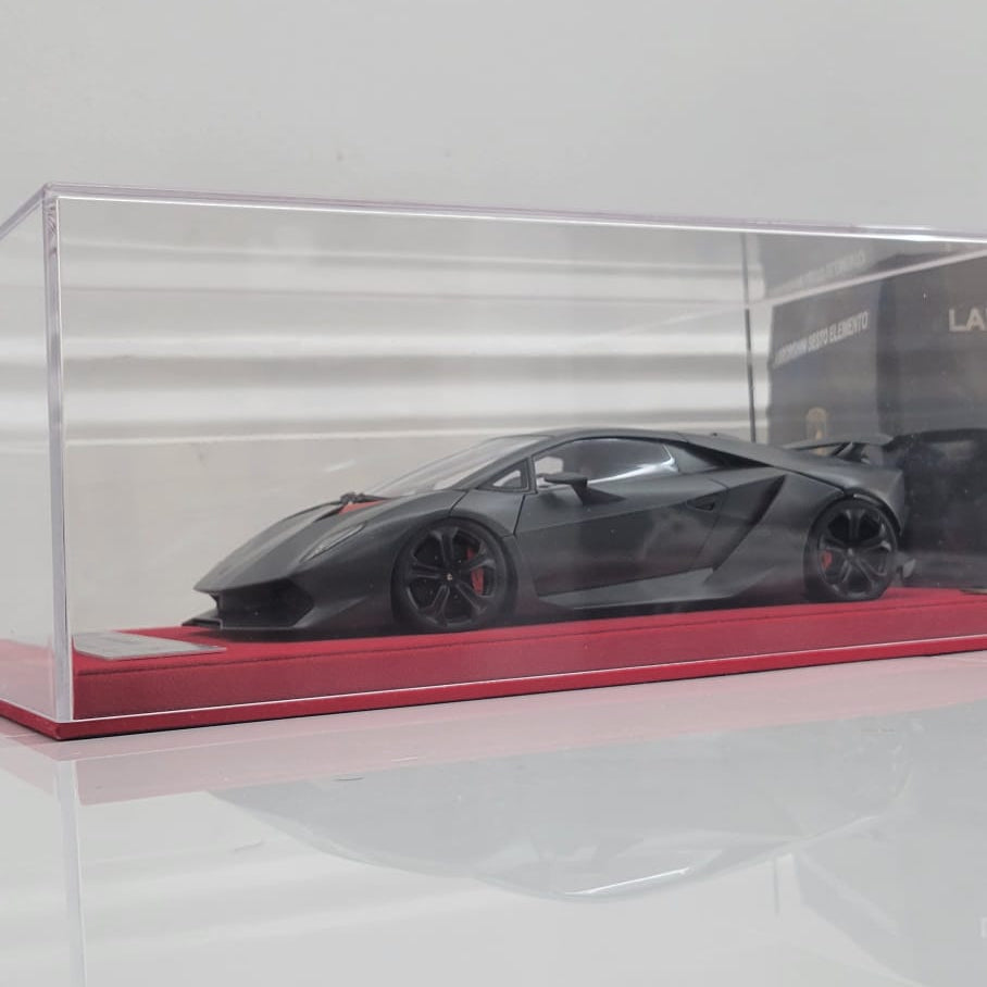 AUTOart 1:18 Lamborghini Sesto Elemento ( Grey Carbon Fiber Pattern ) With Alcantara Base & Plaque | 74671