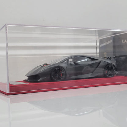 AUTOart 1:18 Lamborghini Sesto Elemento ( Grey Carbon Fiber Pattern ) With Alcantara Base & Plaque | 74671