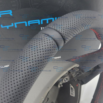 Audi B7 Custom Flat Bottom Steering Wheel Alcantara &amp; Leather | A3 A4 A5 S4 S5 RS3 RS4 RS5 | Two Tone Edition