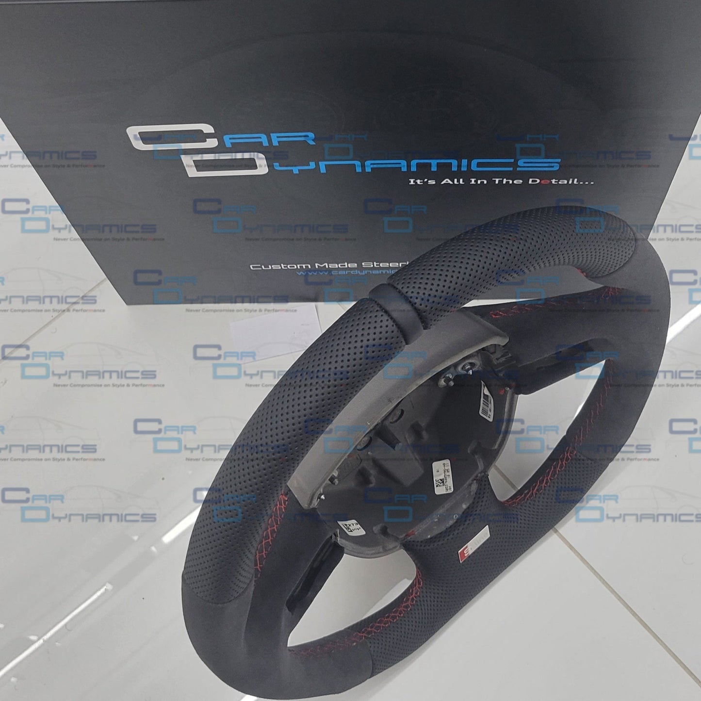 Audi B7 Custom Flat Bottom Steering Wheel Alcantara &amp; Leather | A3 A4 A5 S4 S5 RS3 RS4 RS5 | Two Tone Edition