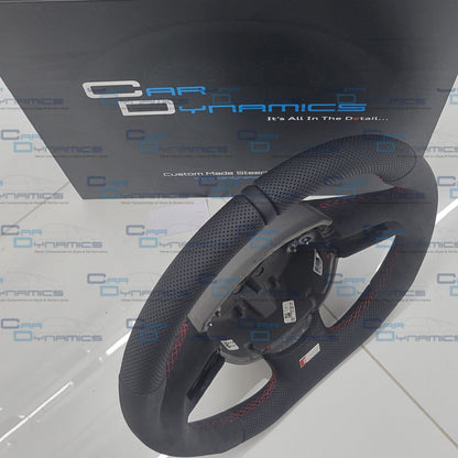 Audi B7 Custom Flat Bottom Steering Wheel Alcantara &amp; Leather | A3 A4 A5 S4 S5 RS3 RS4 RS5 | Two Tone Edition