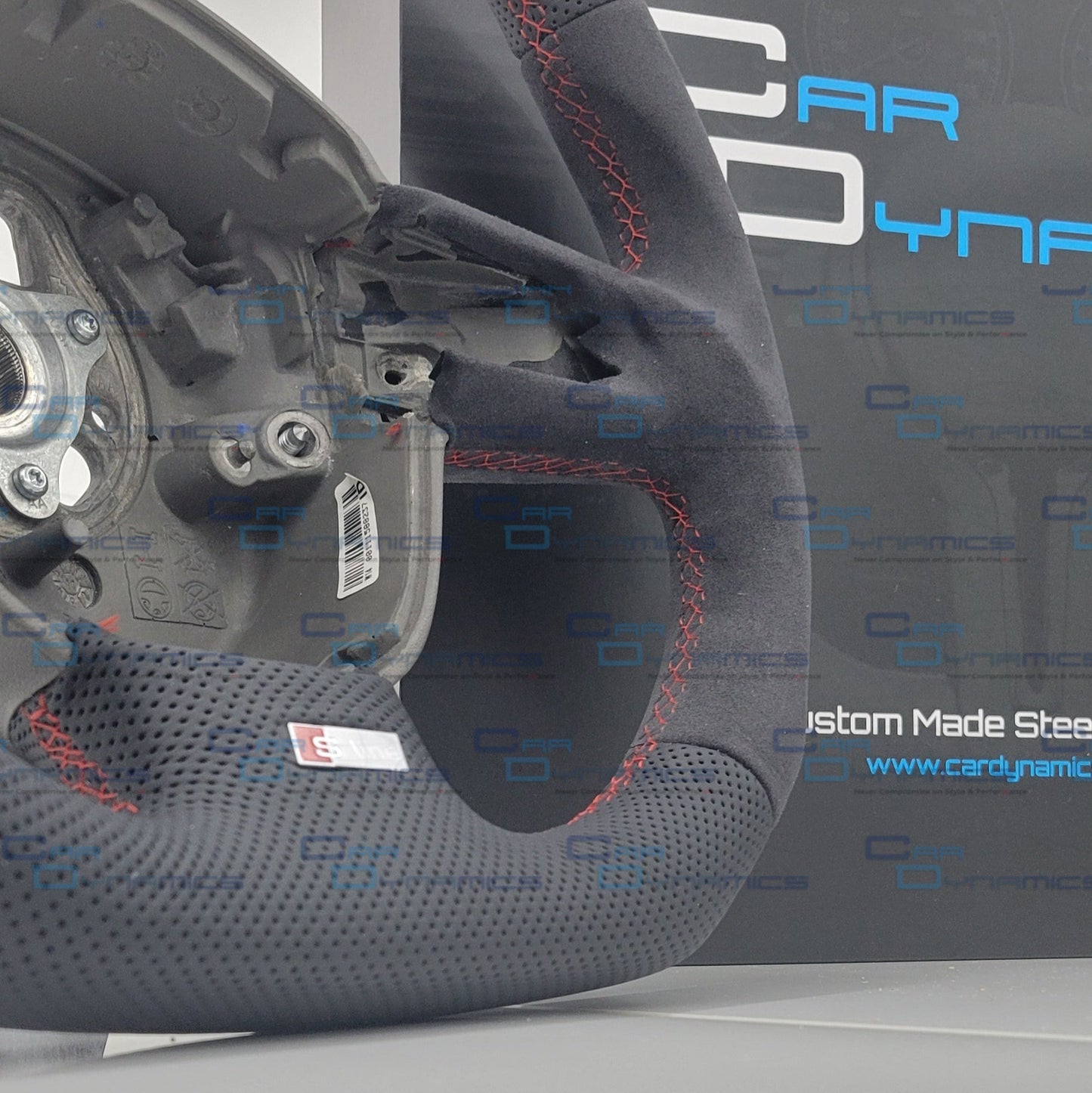 Audi B7 Custom Flat Bottom Steering Wheel Alcantara &amp; Leather | A3 A4 A5 S4 S5 RS3 RS4 RS5 | Two Tone Edition