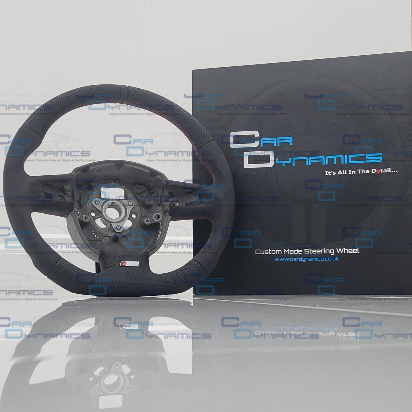 Audi B7 Custom Flat Bottom Steering Wheel Alcantara &amp; Leather | A3 A4 A5 S4 S5 RS3 RS4 RS5 | Two Tone Edition