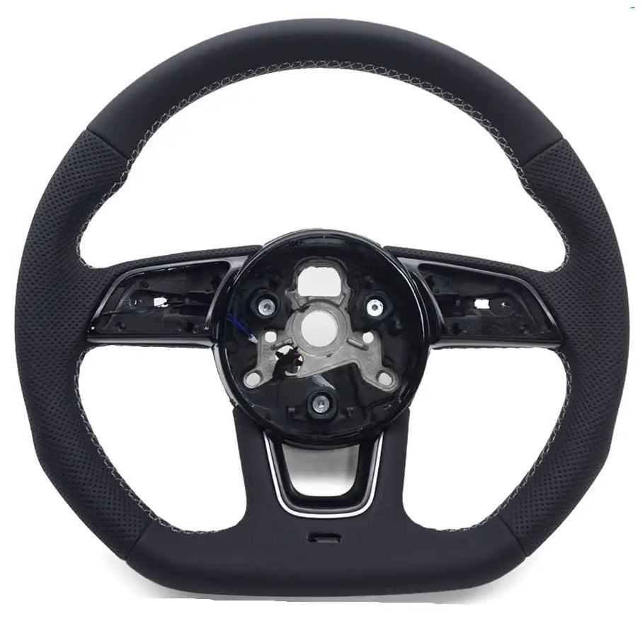 Audi B9 Leather Steering Wheel Flat Bottom | A3 A4 S3 A5 S5