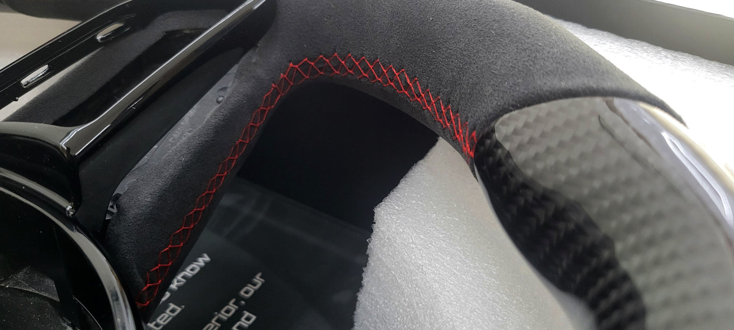 Audi Custom Carbon & Alcantara Flat Bottom Steering Wheel A3 A4 A5 S3 S4 S5