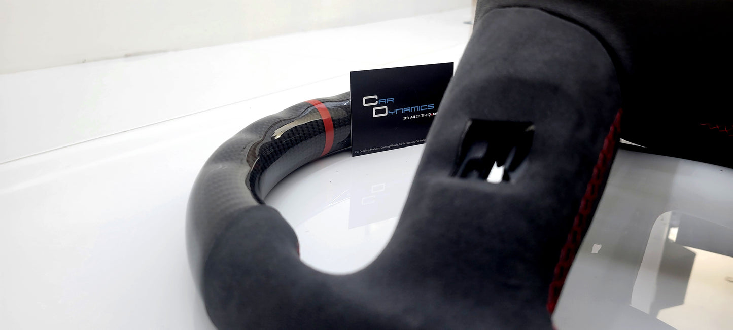Audi Custom Carbon & Alcantara Flat Bottom Steering Wheel A3 A4 A5 S3 S4 S5