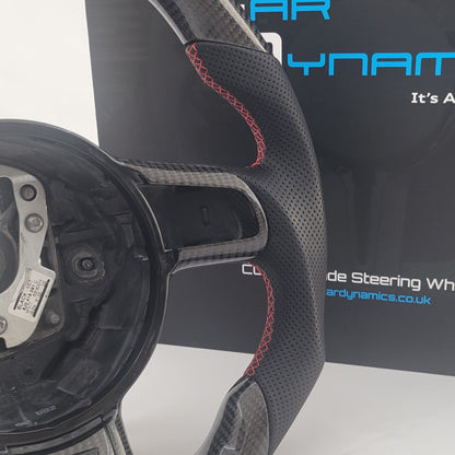 Audi R8 GEN 1 Carbon & Leather Steering Wheel | Brilliant Red Edition