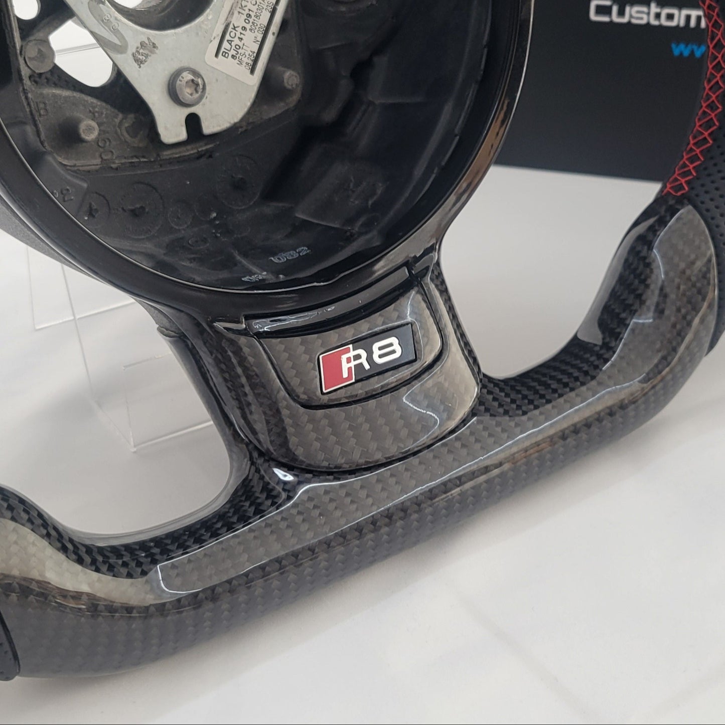 Audi R8 GEN 1 Carbon & Leather Steering Wheel | Brilliant Red Edition