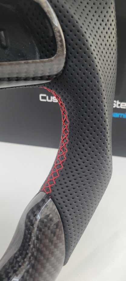 Audi R8 GEN 1 Carbon & Leather Steering Wheel | Brilliant Red Edition