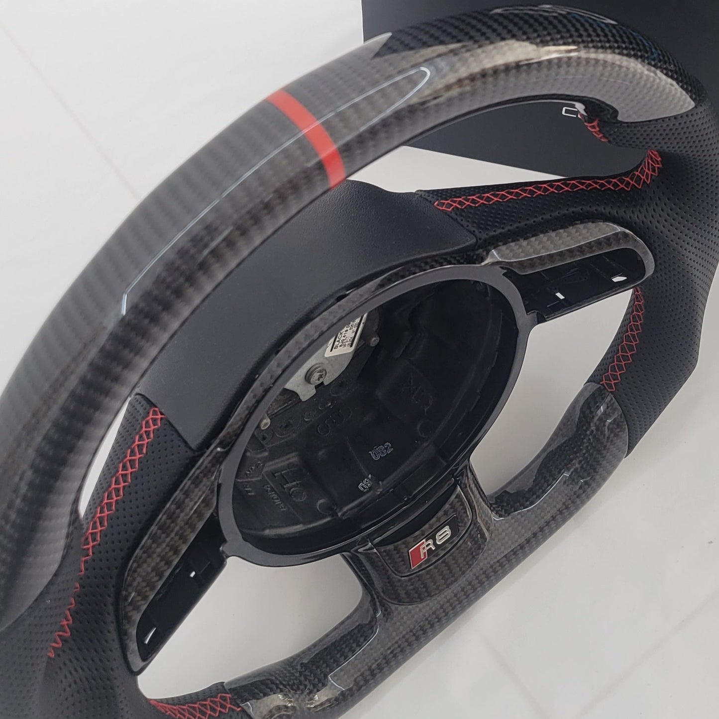 Audi R8 GEN 1 Carbon & Leather Steering Wheel | Brilliant Red Edition