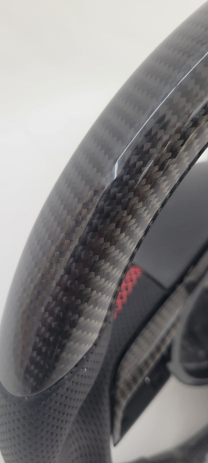 Audi R8 GEN 1 Carbon & Leather Steering Wheel | Brilliant Red Edition