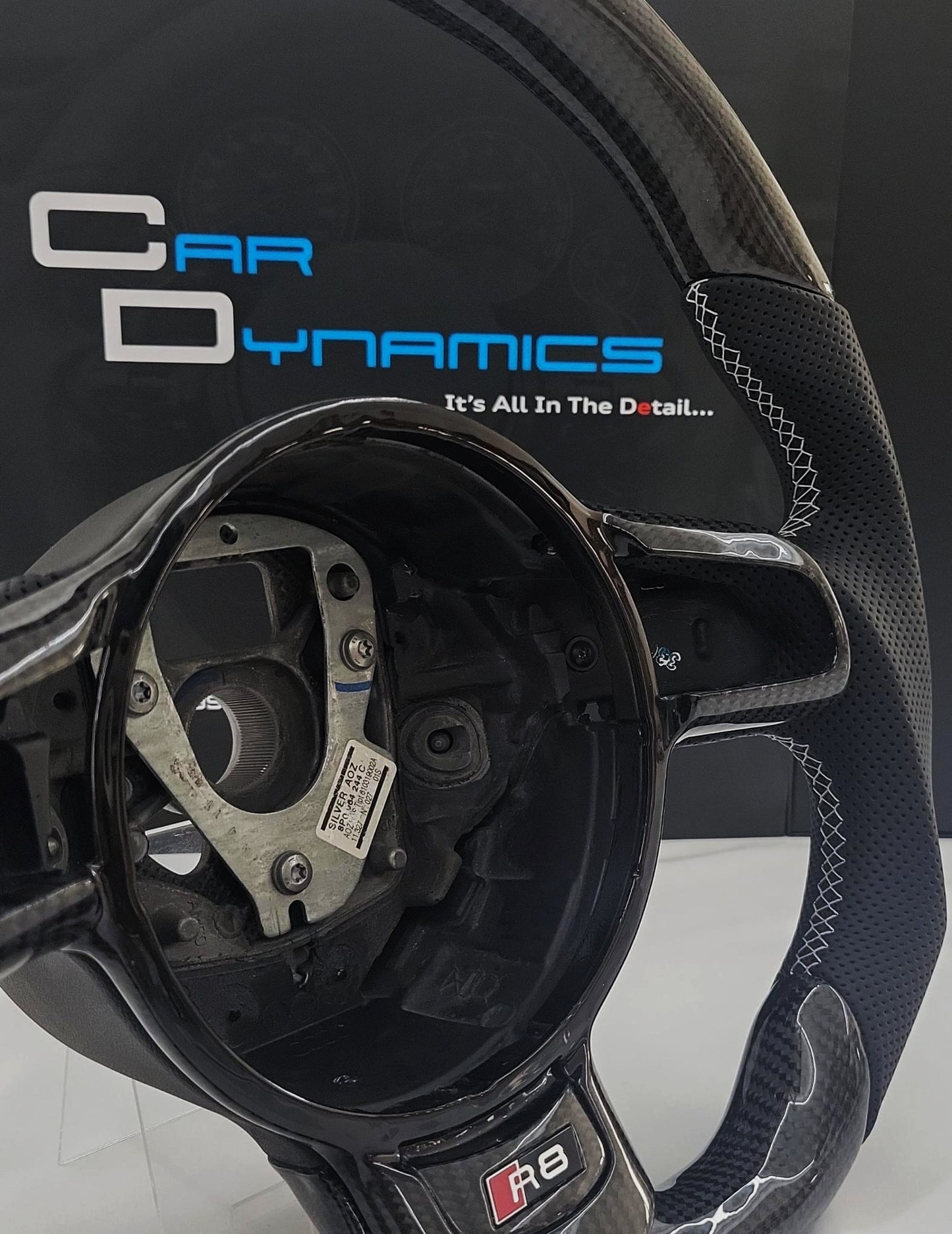 Audi R8 GEN 1 Carbon & Leather Steering Wheel | Nardo Grey Edition