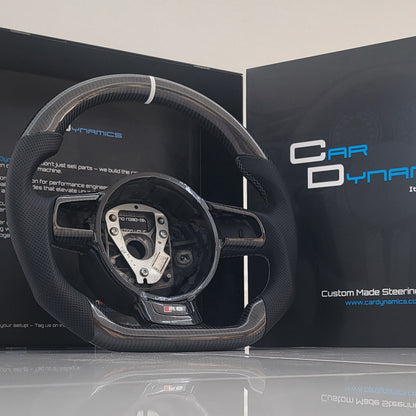 Audi R8 GEN 1 Carbon & Leather Steering Wheel | Ibis White Edition