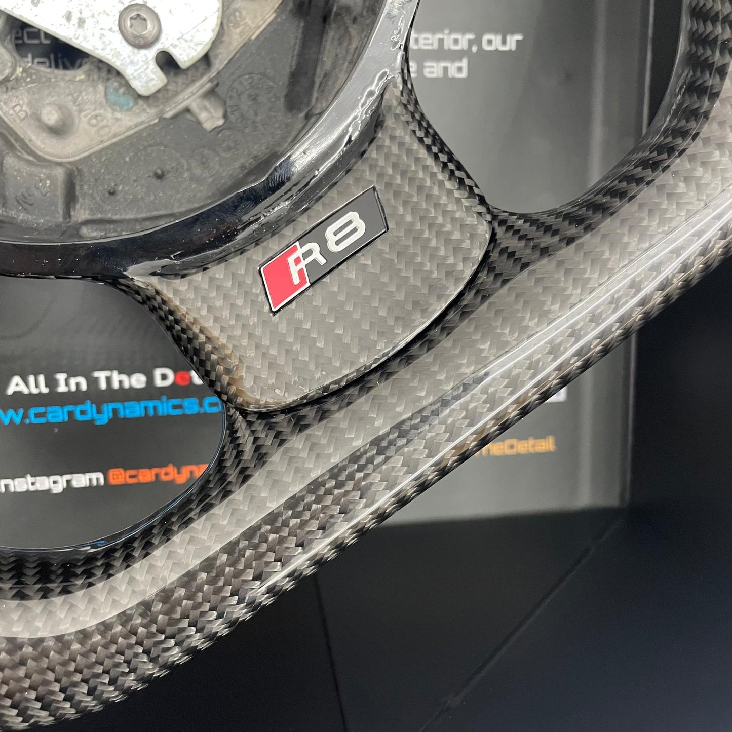 Audi R8 Vegas Yellow Edition Carbon Fibre Flat Bottom Steering Wheel | GEN 1 Audi R8