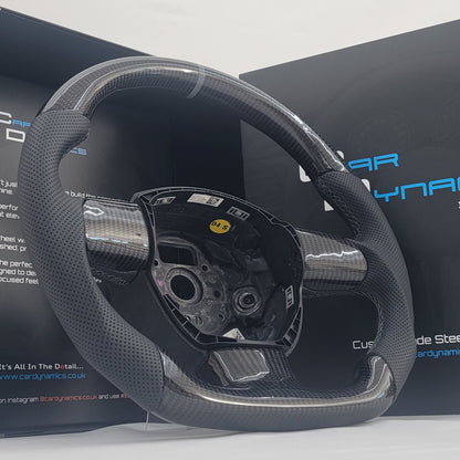 Audi B7 Carbon & Leather Steering Wheel | Dolphin Grey Edition