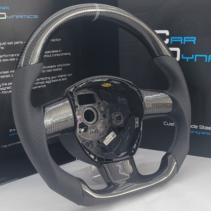 Audi B7 Carbon & Leather Steering Wheel | Dolphin Grey Edition