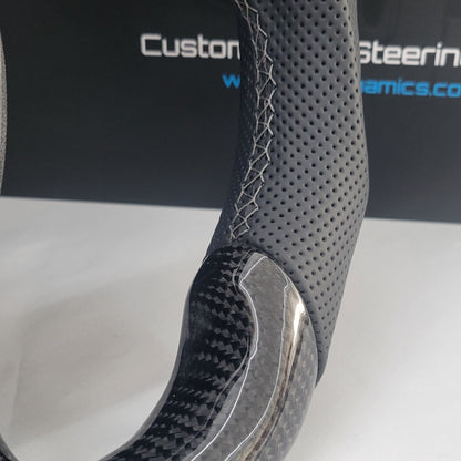 Audi B7 Carbon & Leather Steering Wheel | Dolphin Grey Edition