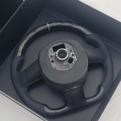 Audi B7 Carbon & Leather Steering Wheel | Dolphin Grey Edition