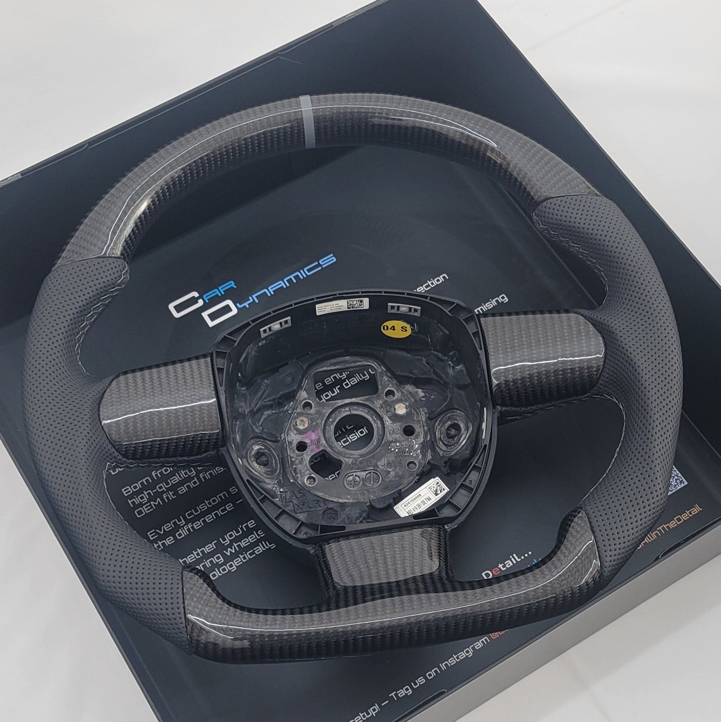 Audi B7 Carbon & Leather Steering Wheel | Dolphin Grey Edition