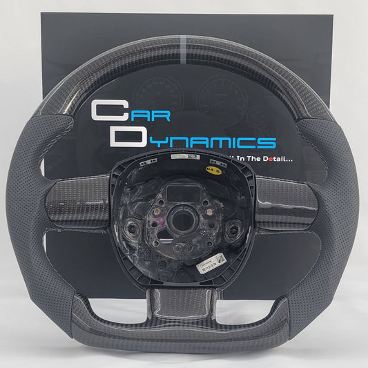 Audi B7 Carbon & Leather Steering Wheel | Dolphin Grey Edition