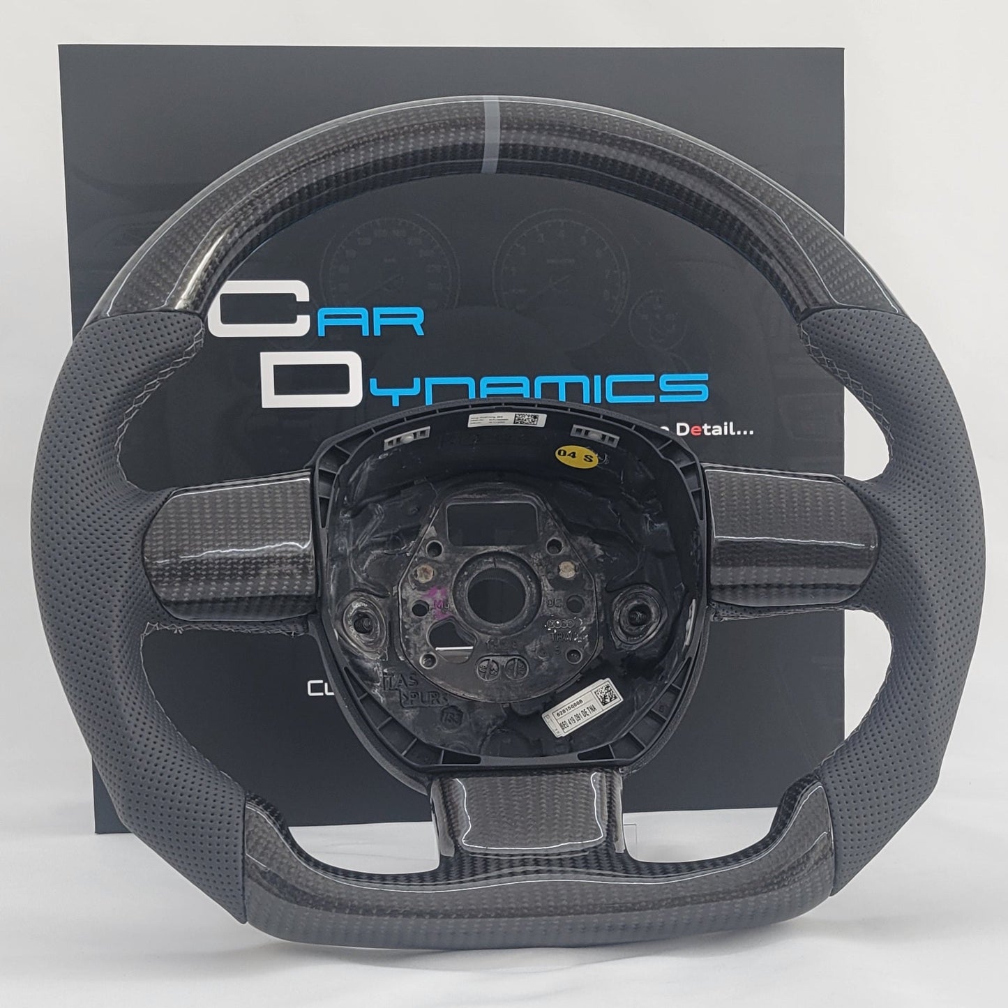Audi B7 Carbon & Leather Steering Wheel | Dolphin Grey Edition