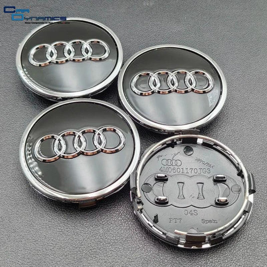 Audi_Black_Silver_Ring_Wheel_Centre_Caps_image_0 - Car Dynamics 