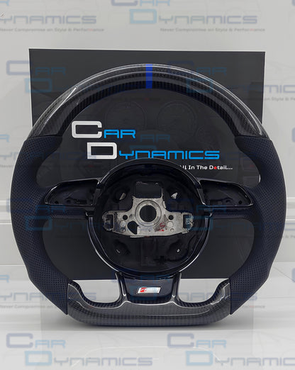 Audi Custom Carbon Fibre Steering Wheel Flat Bottom | RS3 , R8 , A3 , A1..