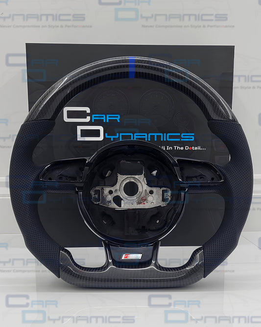 Audi Custom Carbon Fibre Steering Wheel Flat Bottom | RS3 , R8 , A3 , A1..