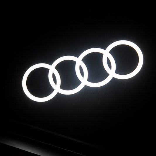 Audi Premium HD Longer Lasting 4 Pack Puddle Light Kit | Four Rings