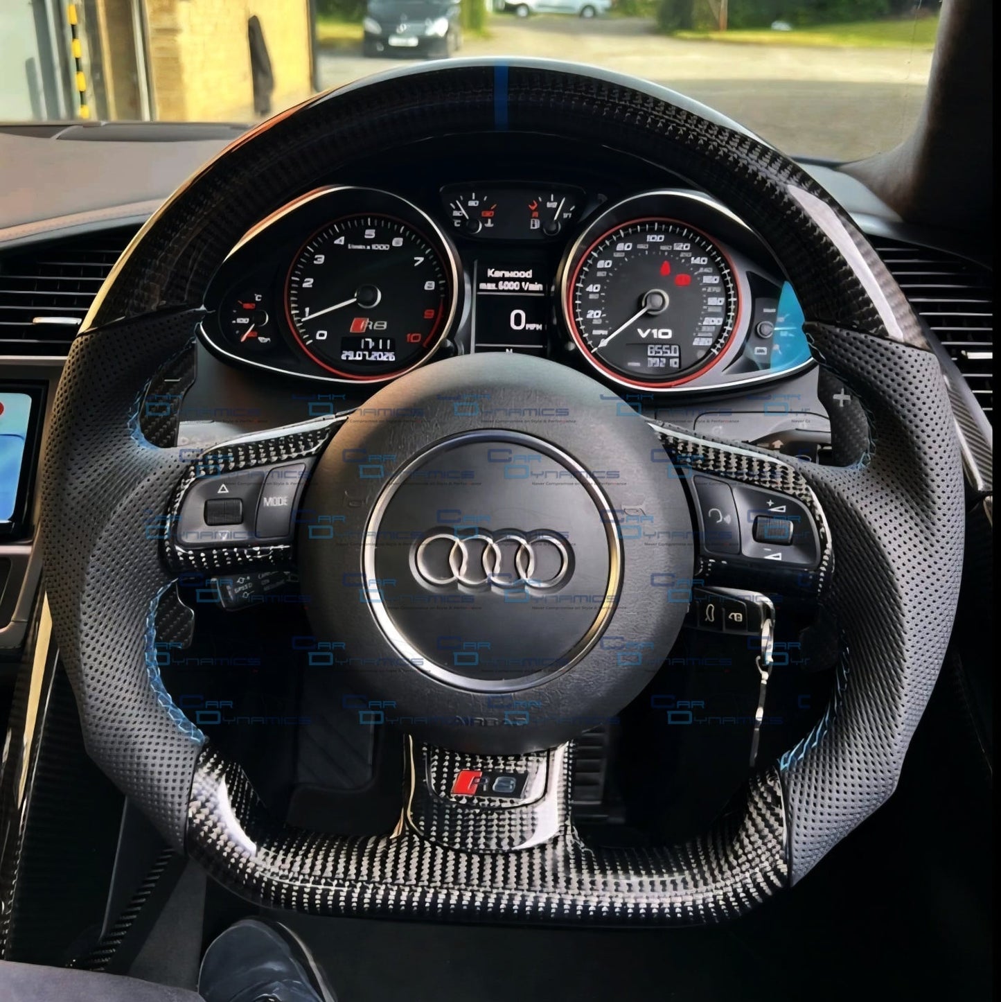 Audi R8 GEN 1 Carbon & Leather Steering Wheel | Sepang Blue Edition