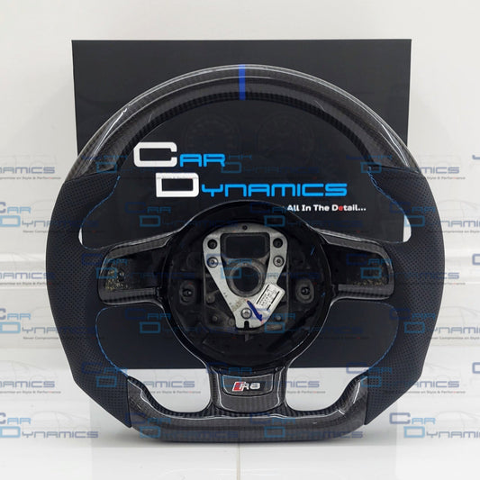 Audi R8 Sepang Blue Edition Carbon Fibre Flat Bottom Steering Wheel | GEN 1 Audi R8