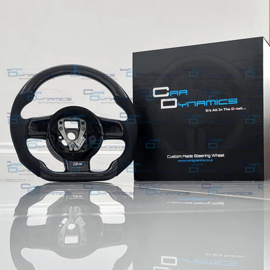 Audi R8 Sepang Blue Edition Carbon Fibre Flat Bottom Steering Wheel | GEN 1 Audi R8
